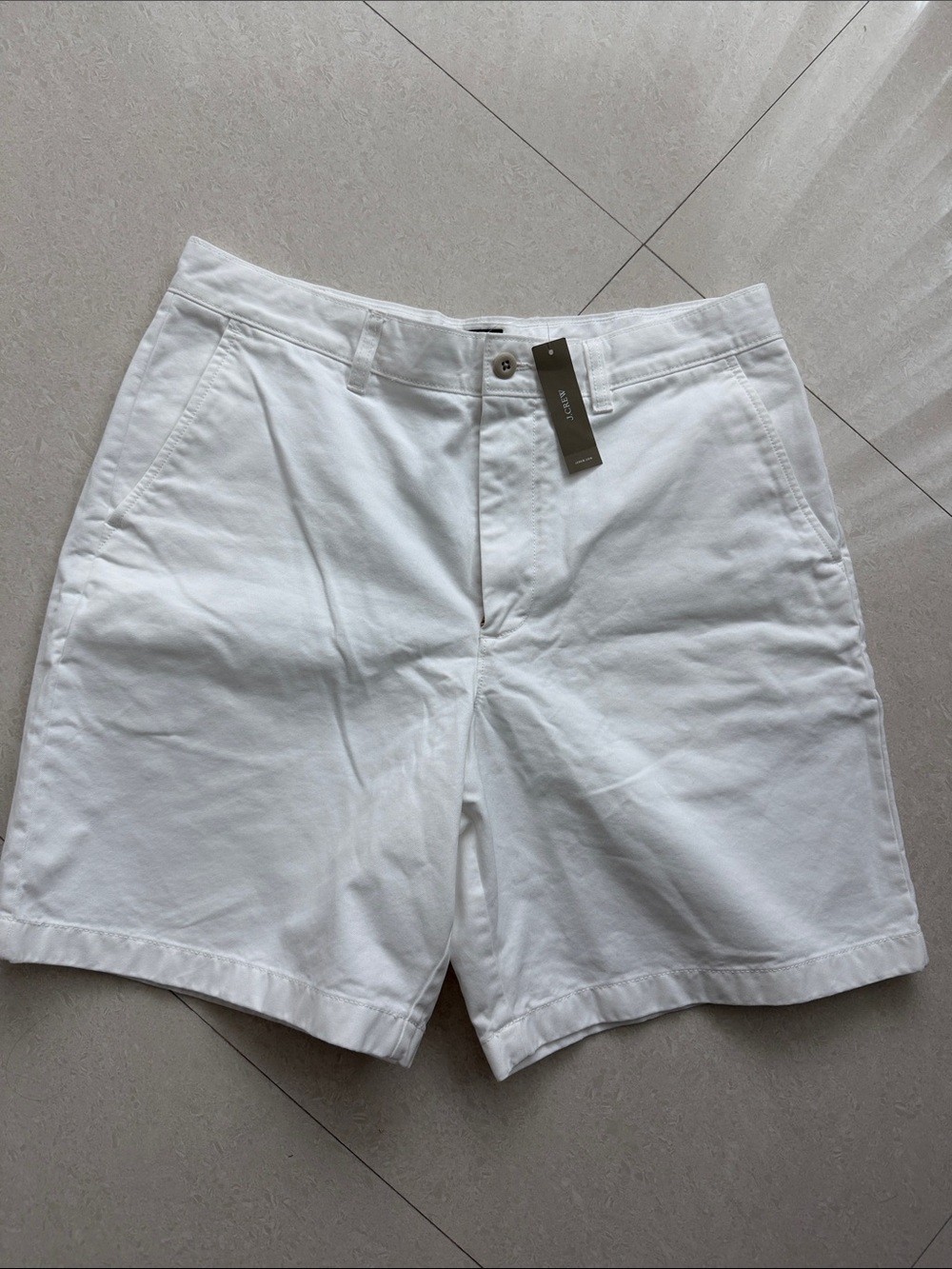 Men's White Cotton Chino Shorts size 33